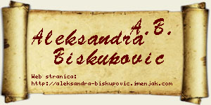 Aleksandra Biskupović vizit kartica